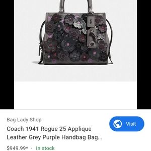 COACH TEA ROSE STYLE PURSE NEW